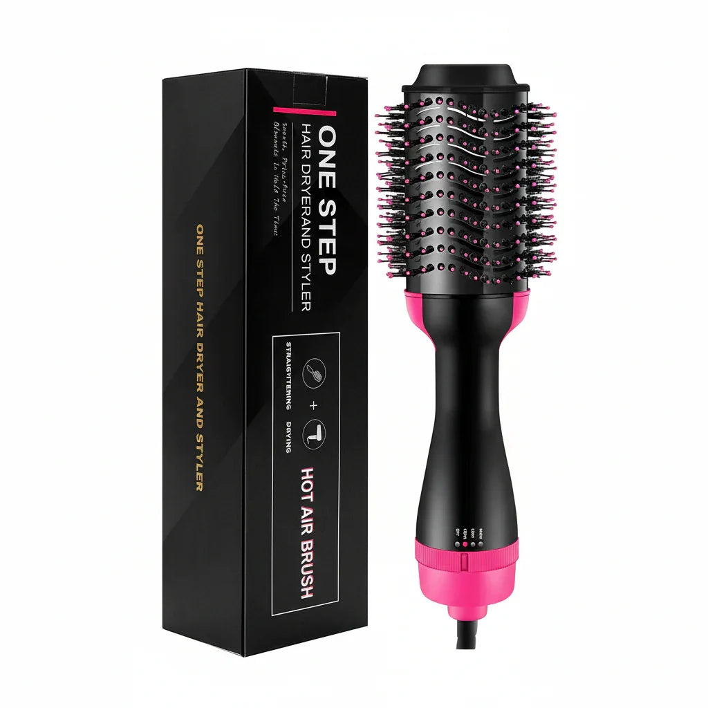 One Step Hot Air Brush - Dryer + Straightener - Buy Online in Pakistan at Cosmia.pk