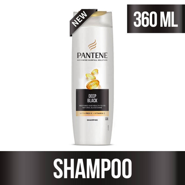 Pantene - Advanced Hairfall Solution + Deep Black Shampoo - 360ml - Buy Online in Pakistan at Cosmia.pk