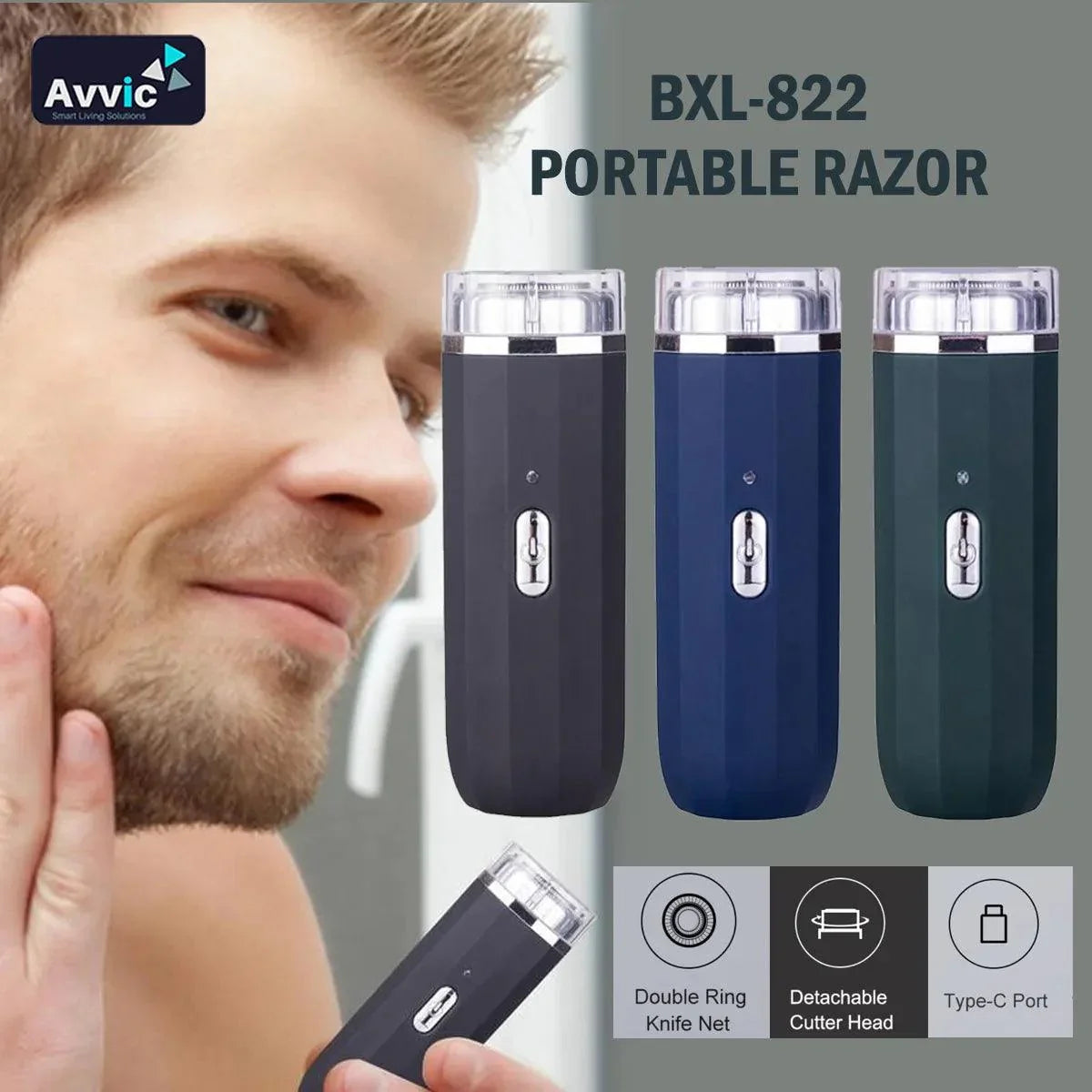 BXL-822 portable rechargeable floating razor - Buy Online in Pakistan at Cosmia.pk