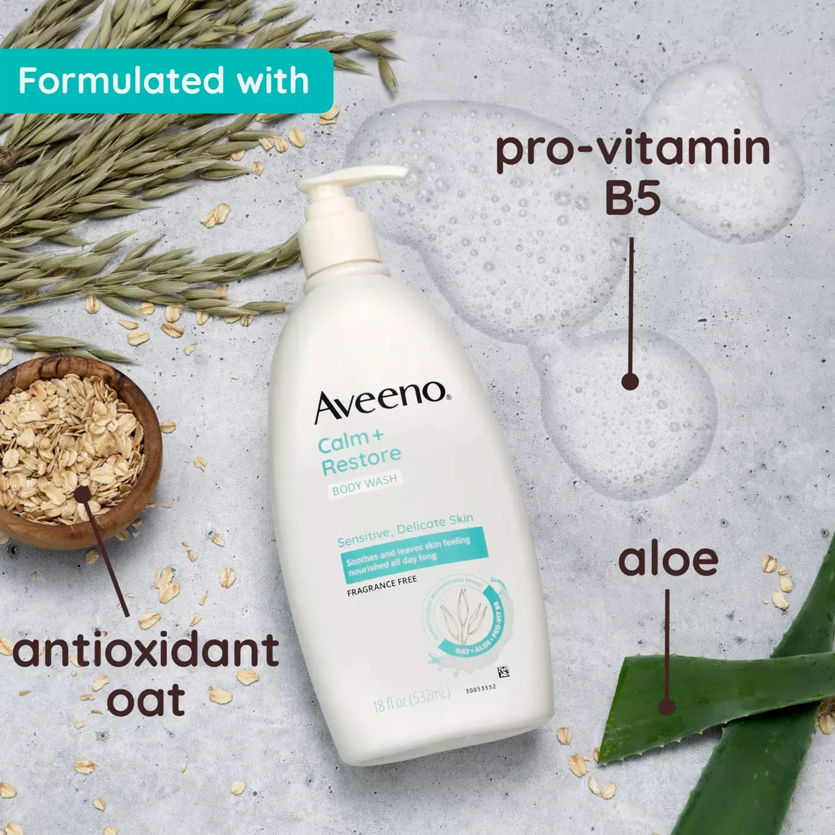 Aveeno Calm + Restore Oat Repairing Lotion – For Sensitive & Dry Skin - Buy Online in Pakistan at Cosmia.pk
