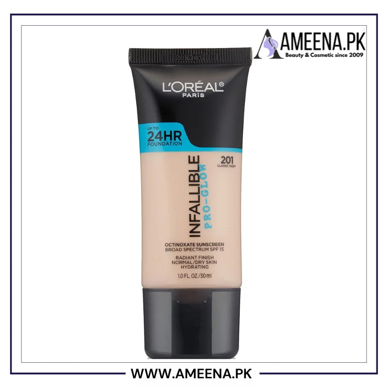 L'Oreal Paris Makeup Infallible Up to 24HR Pro-Glow Foundation - Buy Online in Pakistan at Cosmia.pk