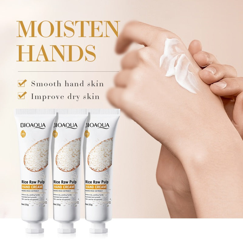 BIOAQUA Rice Raw Pulp Hand Cream 30g - Buy Online in Pakistan at Cosmia.pk