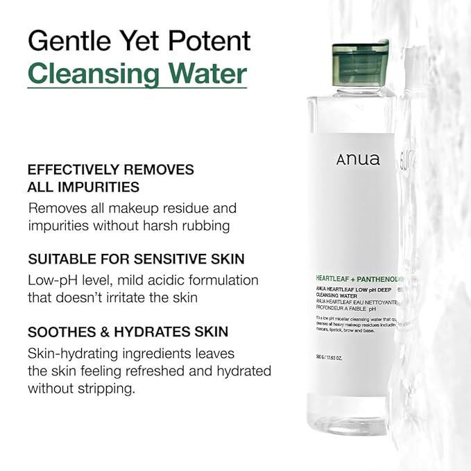Anua Heartleaf Panthenol Low pH Cleansing Water 500g - Buy Online in Pakistan at Cosmia.pk