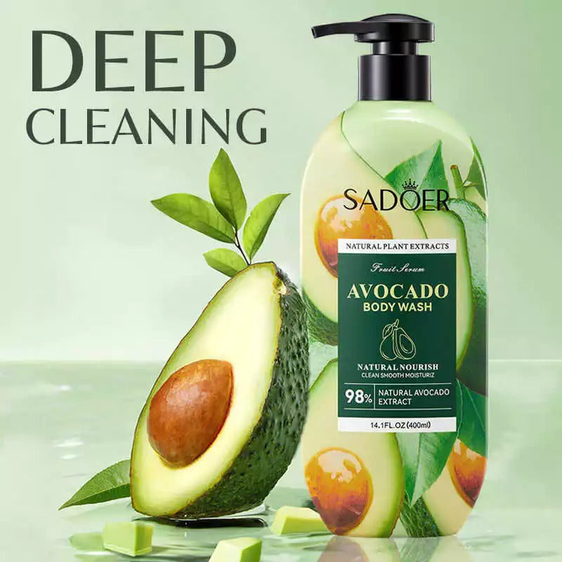 Sadoer Fruit Serum Body Wash - 400ml - Avocado
