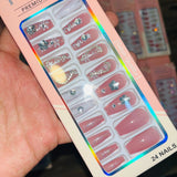 Professional Premium Series Artifical Nails With Free Stickers (24Pcs) - Buy Online in Pakistan at Cosmia.pk