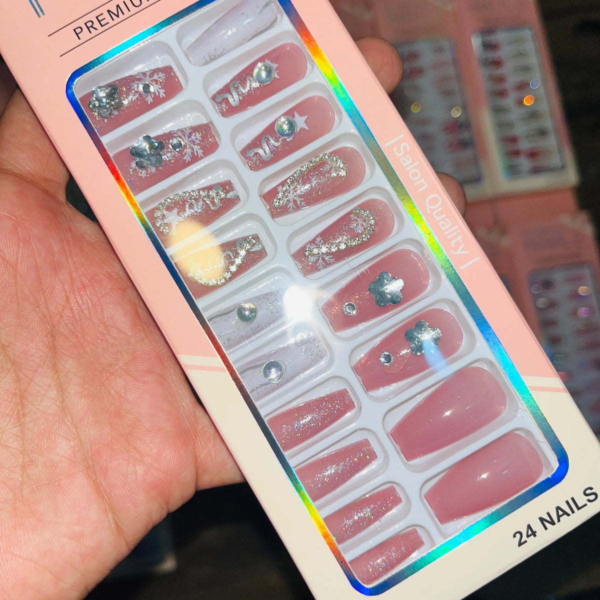 Professional Premium Series Artifical Nails With Free Stickers (24Pcs) - Buy Online in Pakistan at Cosmia.pk