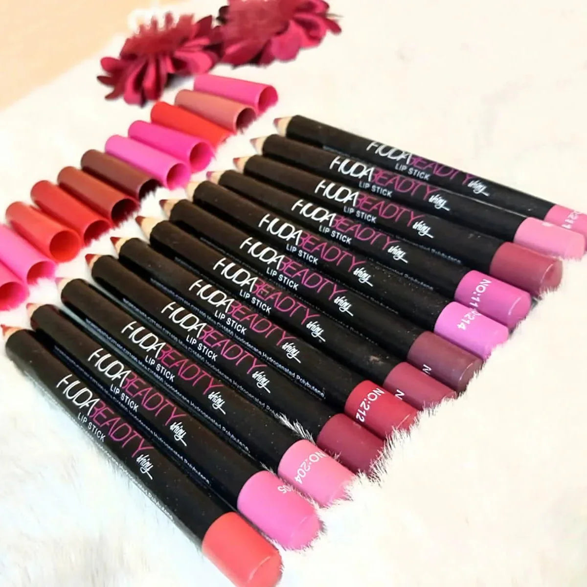 Huda Beadty Lip & Eye Color Pencil Pack Of 12 - Buy Online in Pakistan at Cosmia.pk