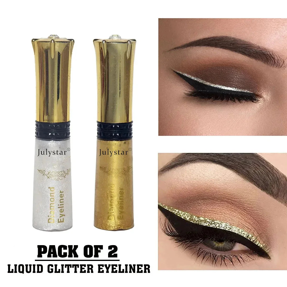 July Star Diamond Glitter Eyeliner Duo - Buy Online in Pakistan at Cosmia.pk