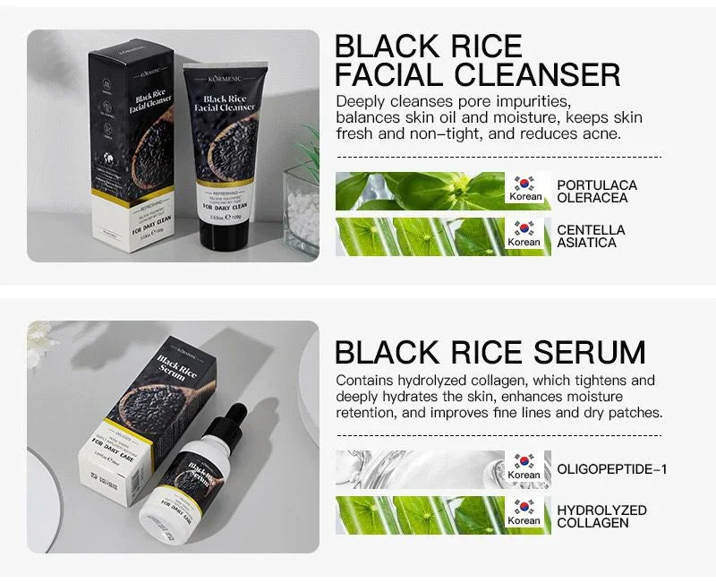 KORMESIC refreshing Relieve discomfort black rice Facial Cleanser - 100g - Buy Online in Pakistan at Cosmia.pk