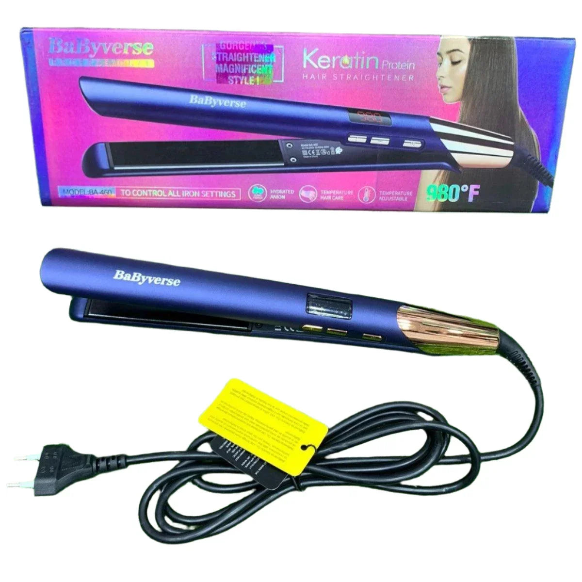 Babyverse Professional Keratin Pro Straightener 980F - Buy Online in Pakistan at Cosmia.pk