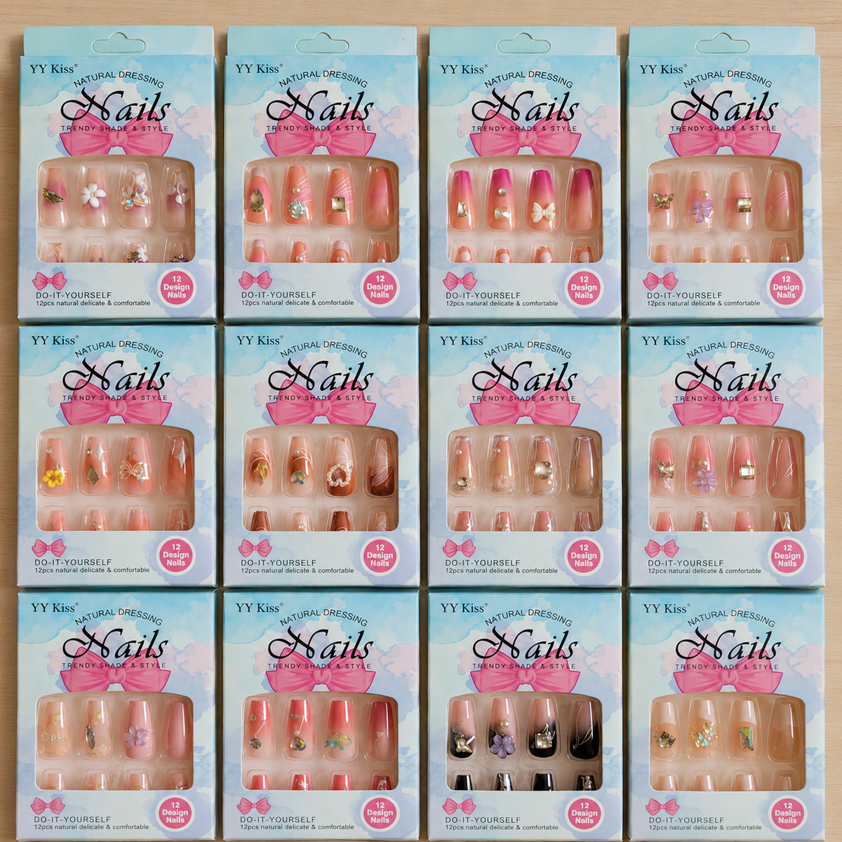 YY Kiss Luxury Press On Nails - 12Pcs - Buy Online in Pakistan at Cosmia.pk