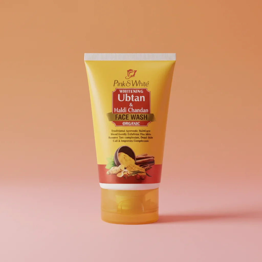 Pink & White Whitening Ubtan & Haldi Chandan Face Wash - Buy Online in Pakistan at Cosmia.pk