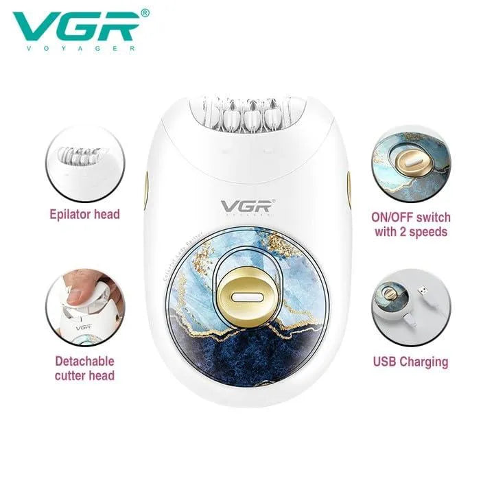 VGR V-706 Cordless Professional Women Epilator with 18 Tweezers - Buy Online in Pakistan at Cosmia.pk