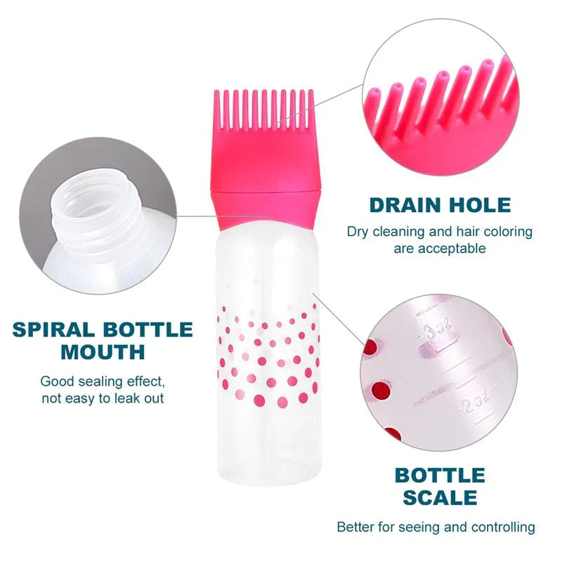 Empty Hair Dye Bottle - Reusable With Applicator Brush Bottles - 120ml - Buy Online in Pakistan at Cosmia.pk