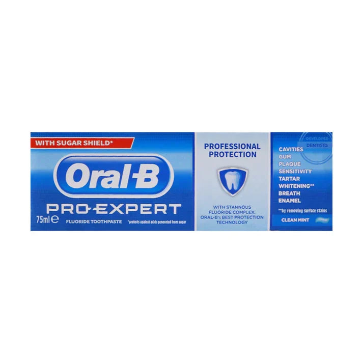 Oral-B Pro-Expert Sugar Shield Clean Mint Toothpaste 75ml - Buy Online in Pakistan at Cosmia.pk