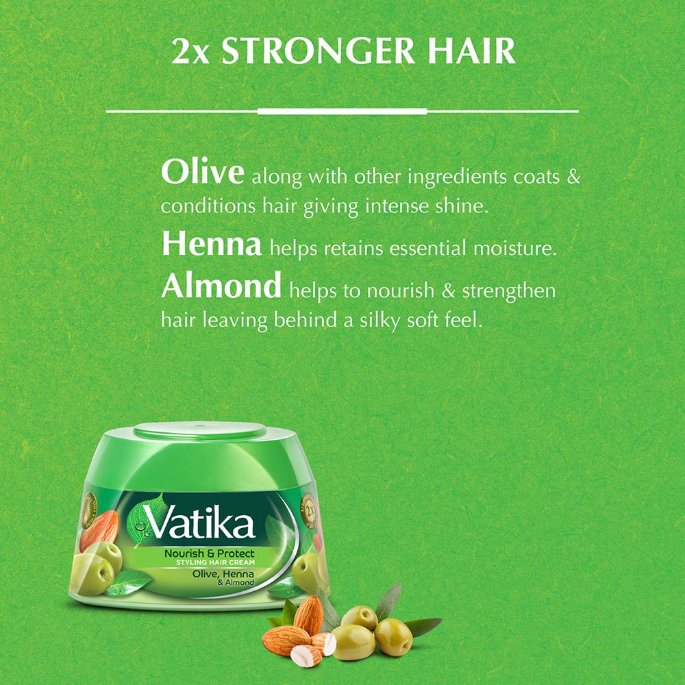 Vatika Naturals Nourish & Protect Styling Aloevera Hair Cream 140ml - Buy Online in Pakistan at Cosmia.pk
