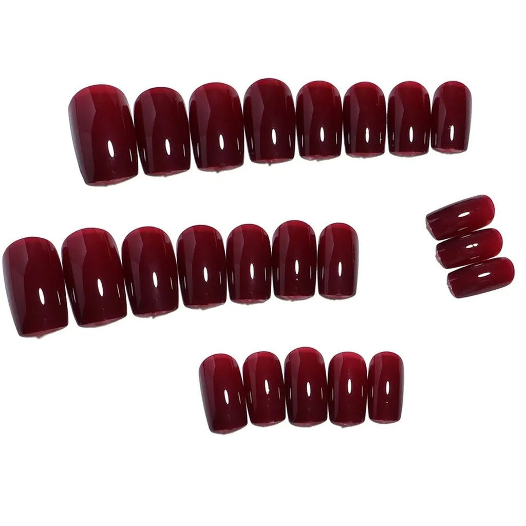 Dodo Lady DoDo Lady Fingertip Aesthetic Revolution Press-On Nails Set - 12Pcs - Glossy Wine | Buy Online in Pakistan at Cosmia.pk