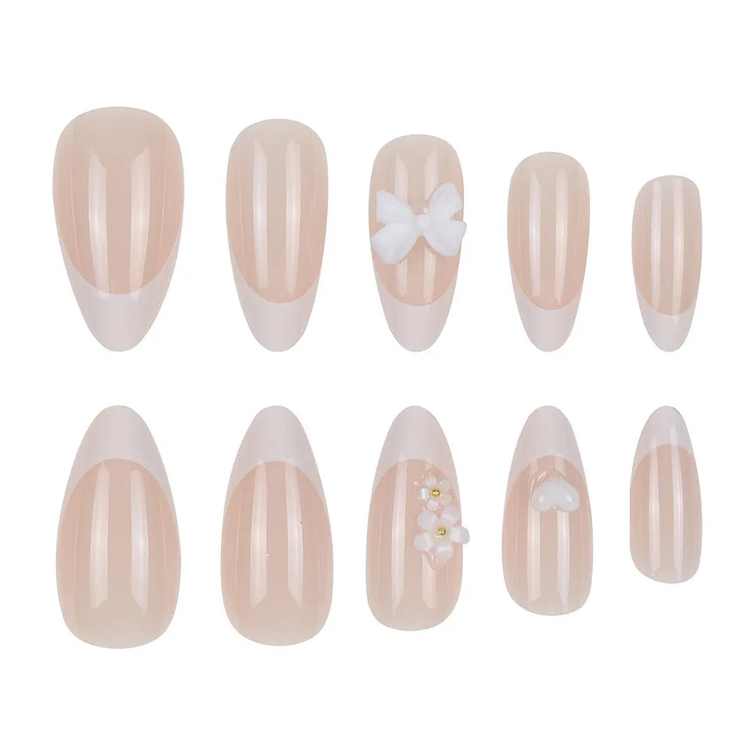 DoDo Lady Zhijian Romantic Press On Nails Set - 12Pcs - Soft Nude - Buy Online in Pakistan