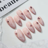 DoDo Lady Zhijian Romantic Press On Nails Set - 12Pcs - Blush Pink - Buy Online in Pakistan