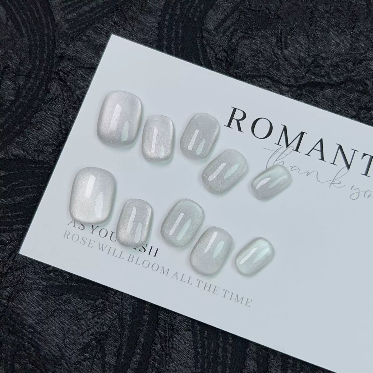 Romantic Myth Cat's Eye Fashion Press-On Gel Nails - White shade variant product image