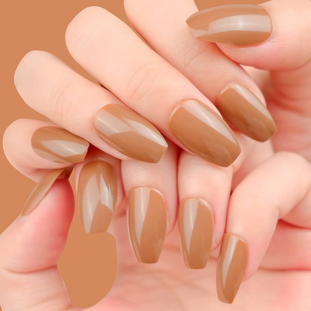 Lavish Lavish Color Trendy Shape Press-On Nails - Brown | Buy Online in Pakistan at Cosmia.pk