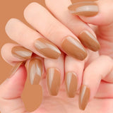 Lavish Lavish Color Trendy Shape Press-On Nails - Brown | Buy Online in Pakistan at Cosmia.pk