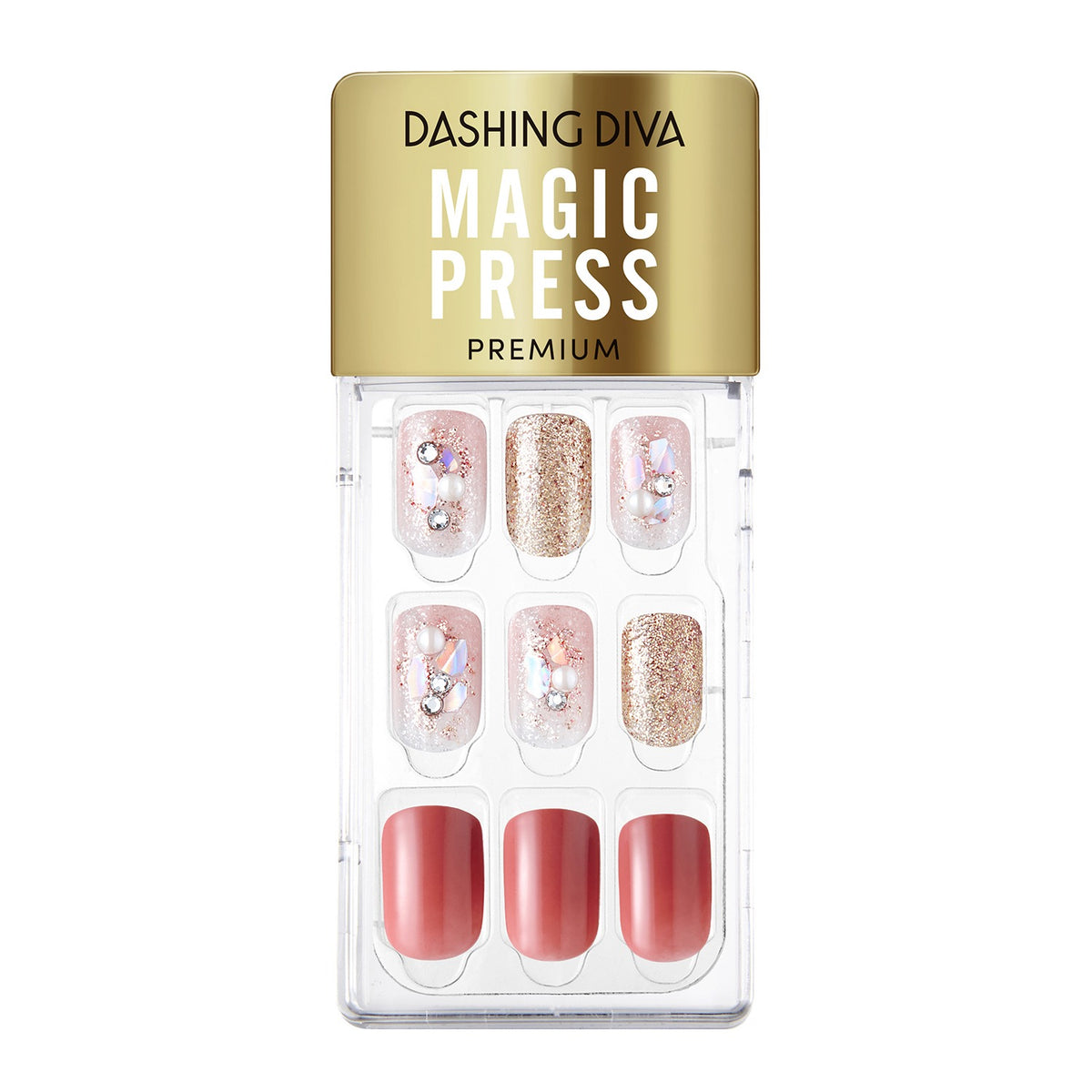 Magic Nails Premium Press-On Nails - Gold Glitter shade variant product image