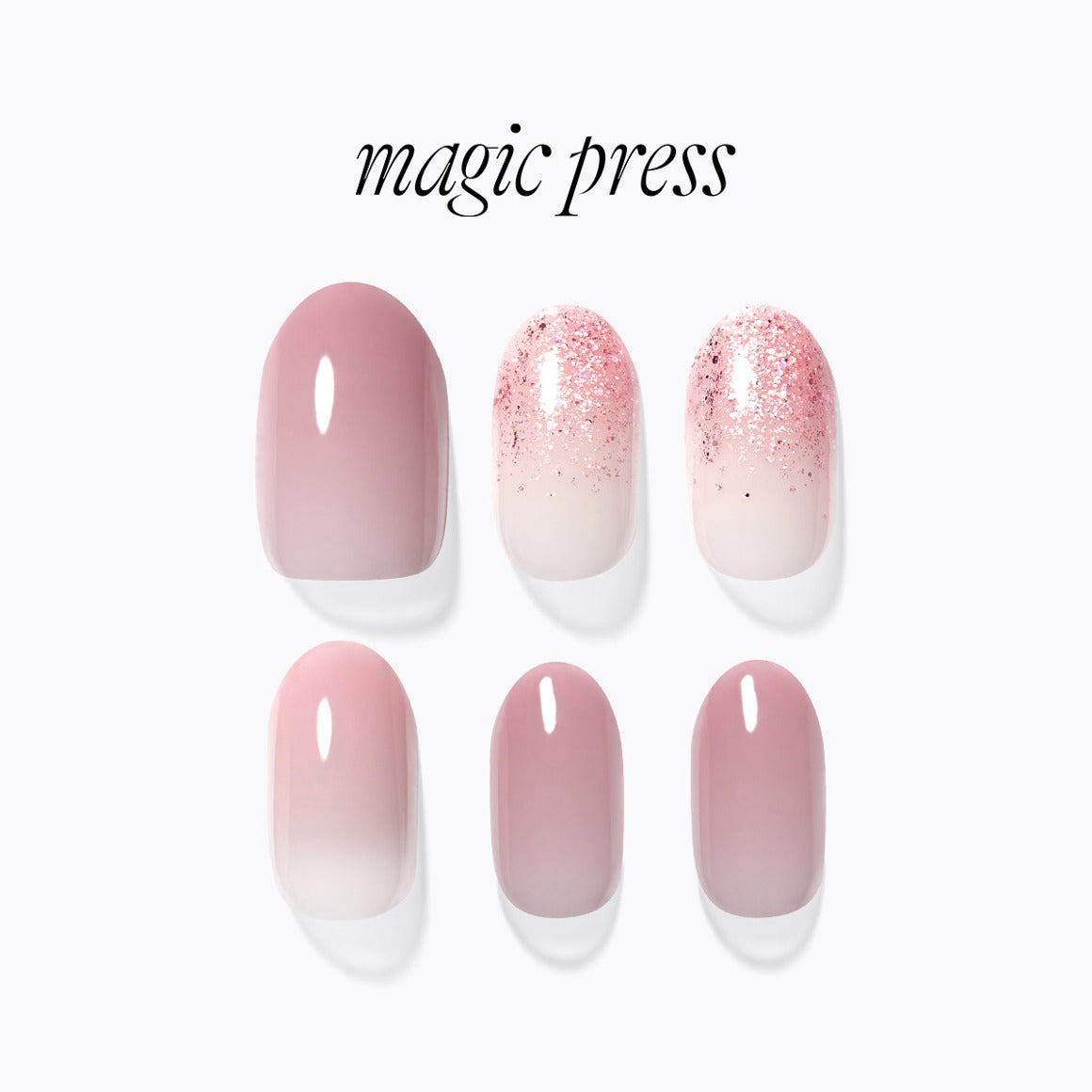 Magic Nails Premium Press-On Nails - Pink Glitter shade variant product image