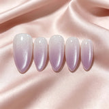 Romantic Myth Romantic Myth Cat Eye Press-On Nails - Cream White | Buy Online in Pakistan at Cosmia.pk