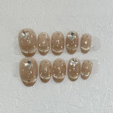 Romantic Myth Romantic Myth Cat Eye Press-On Nails - Nude Beige | Buy Online in Pakistan at Cosmia.pk