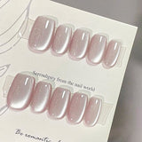 Romantic Myth Holographic Cat Eye Press-On Nails - Pink Glow - Buy Online in Pakistan