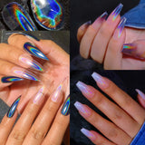 Romantic Myth Holographic Cat Eye Press-On Nails - Rainbow Chrome - Buy Online in Pakistan