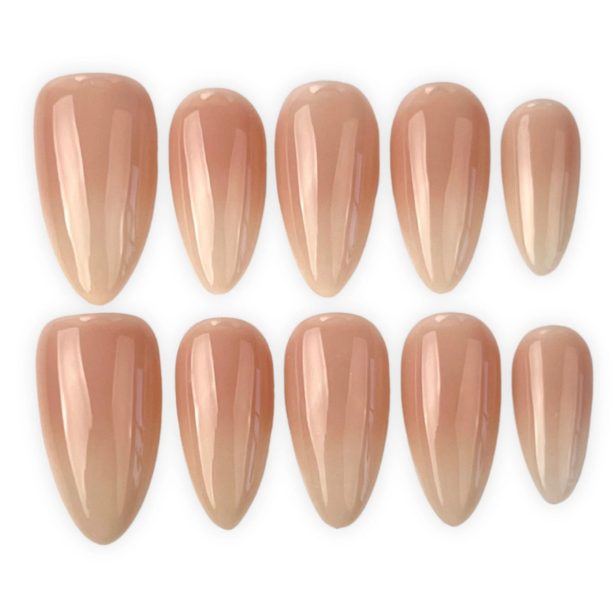 Cosmia.pk Luxury Gradient Press On Nails – 12Pcs - Caramel Nude | Buy Online in Pakistan at Cosmia.pk