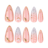 YY Kiss Luxury Press On Nails - 12Pcs - Marble Rose shade variant product image
