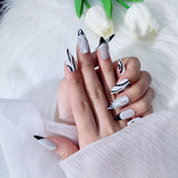 Fashion 5D Nails - White Black shade variant product image