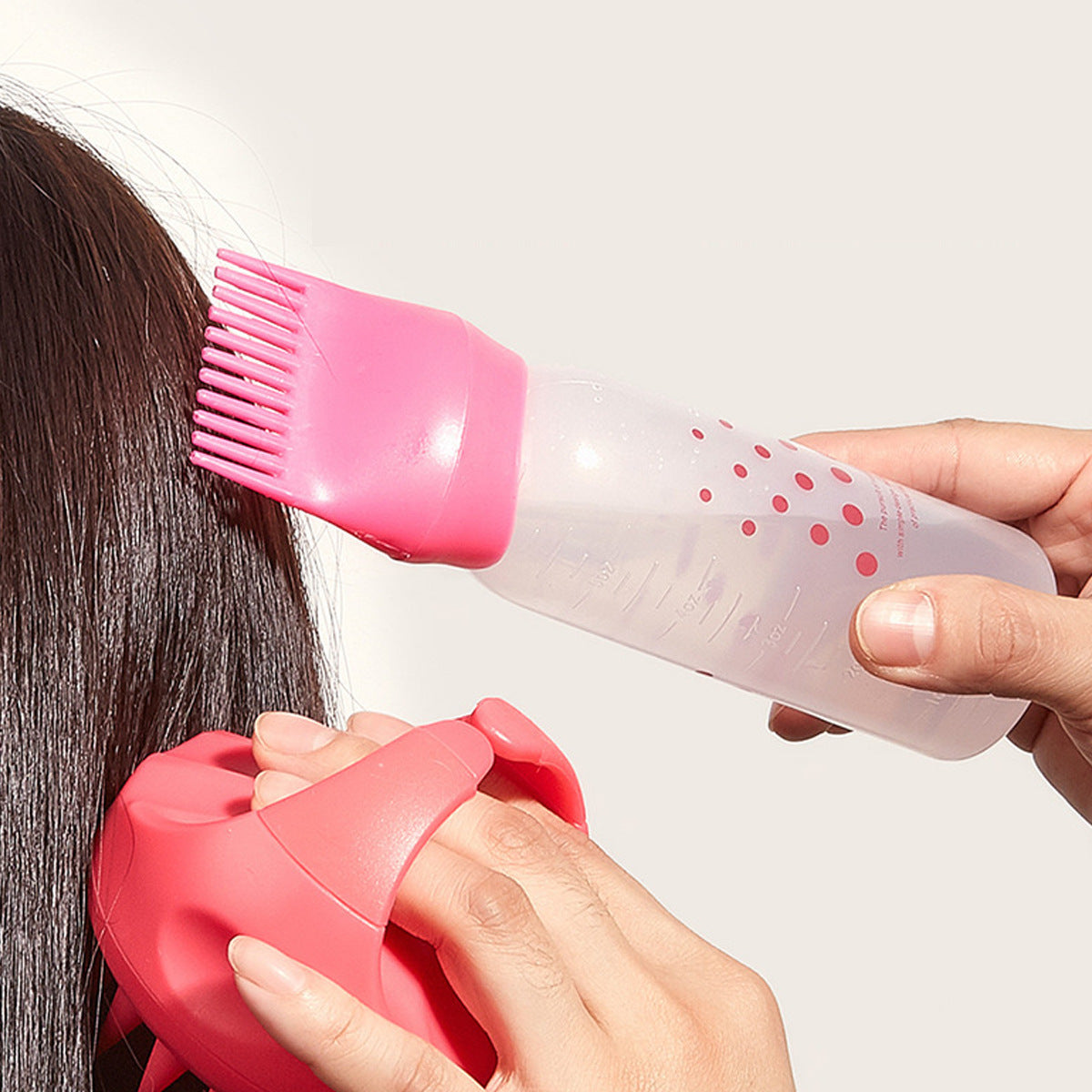 Hair Oil Comb Bottle - Pink shade variant product image