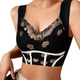 Cosmia.pk Butterfly Lace Corset Sleeveless Crop Top - Black / Free Size | Buy Online in Pakistan at Cosmia.pk
