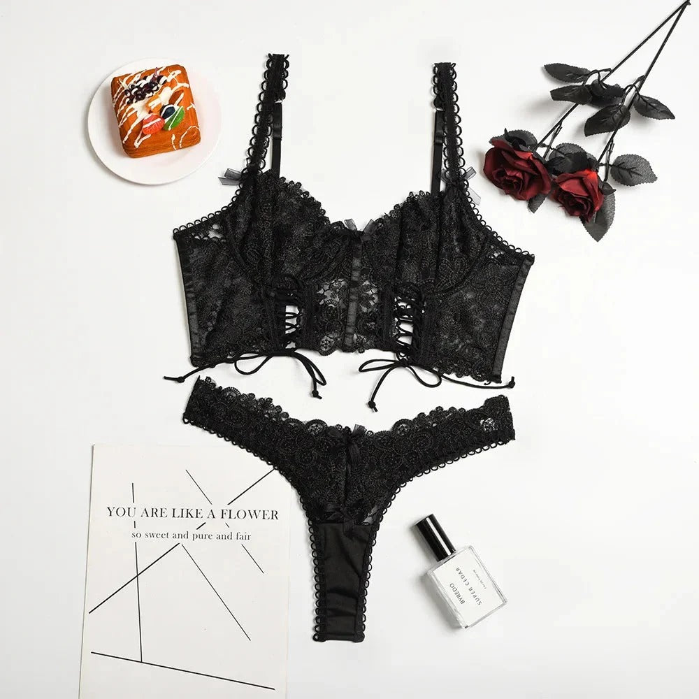 Cosmia.pk Feminine Lace Intimates – Romantic Series - Black / 36 | Buy Online in Pakistan at Cosmia.pk