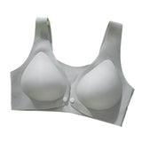 Sports Bra Stretchable Padded Seamless Bra with Removable Soft Cups - White / XX Large shade variant product image