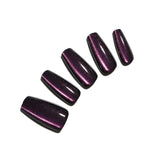 Pink Key Pink Key "Cat's Eye" Press-on Fake Nails - Dark Purple | Buy Online in Pakistan at Cosmia.pk