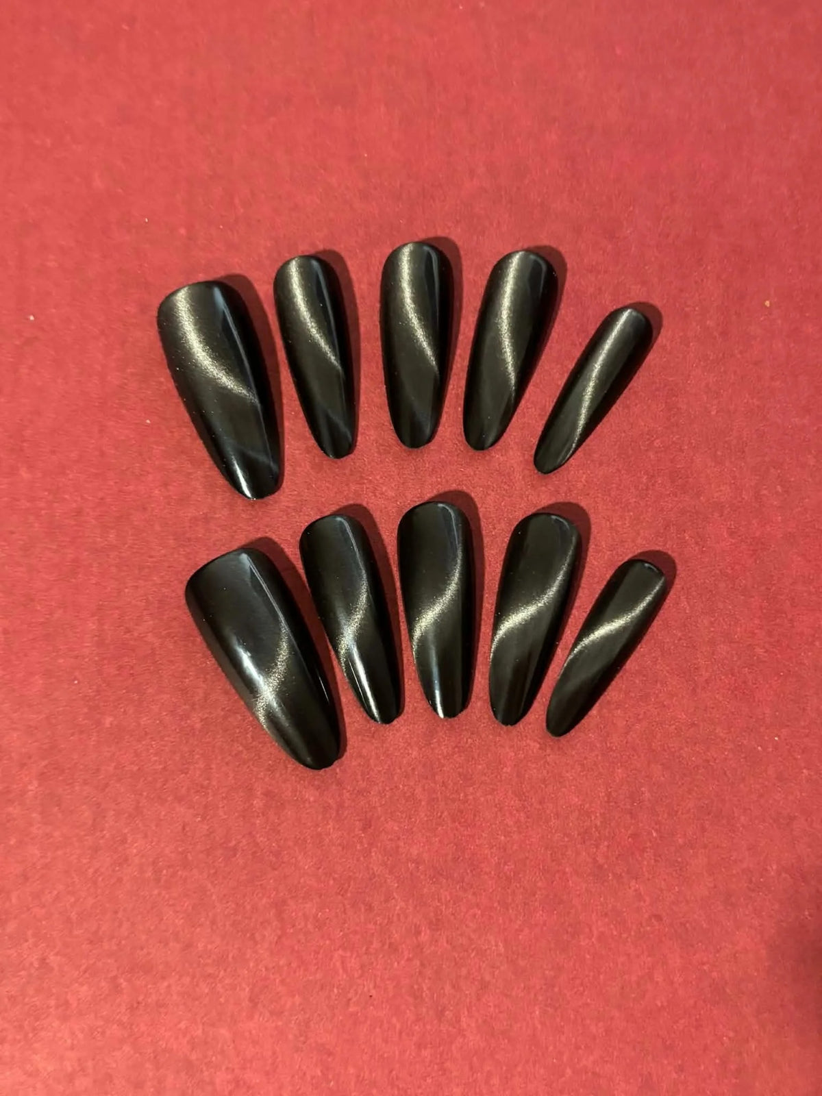 Pink Key Pink Key "Cat's Eye" Press-on Fake Nails - Black | Buy Online in Pakistan at Cosmia.pk