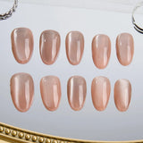 PINK KEY Pink Key Cat's Eye Artificial Nails - Golden | Buy Online in Pakistan at Cosmia.pk