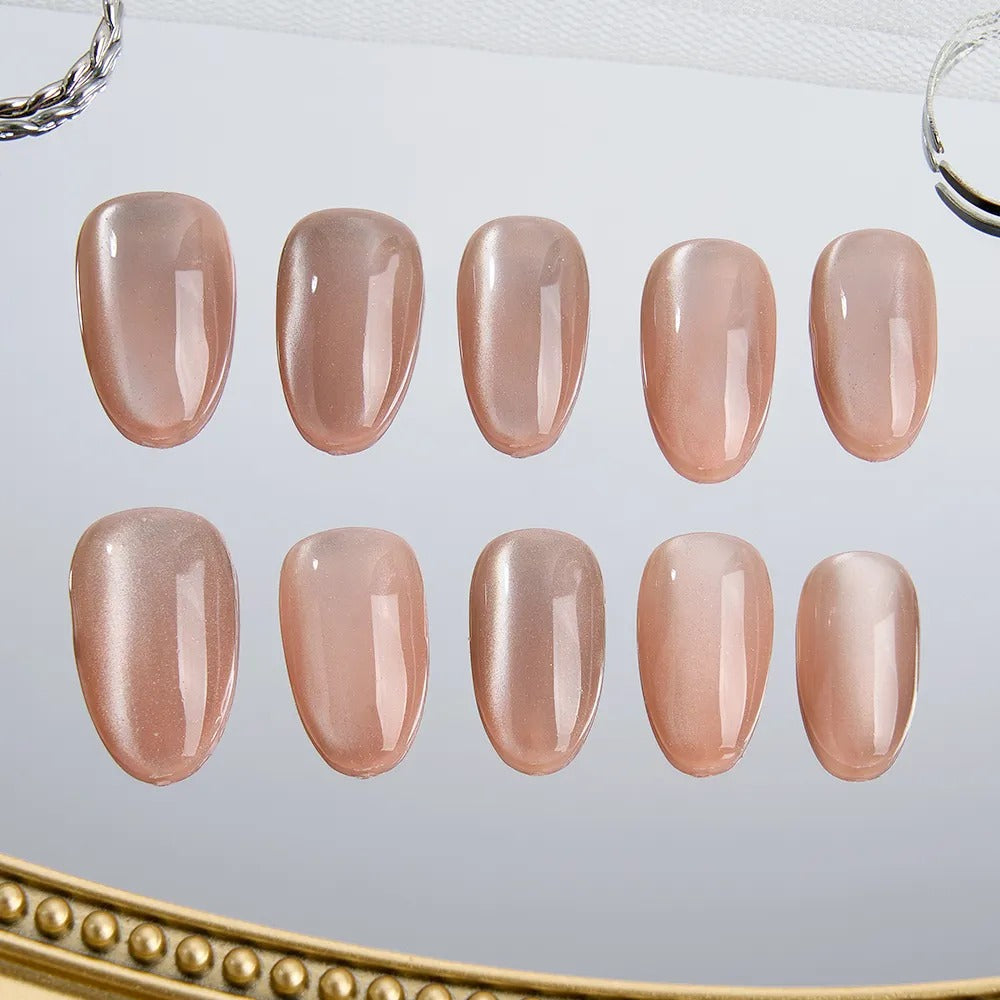 PINK KEY Pink Key Cat's Eye Artificial Nails - Golden | Buy Online in Pakistan at Cosmia.pk