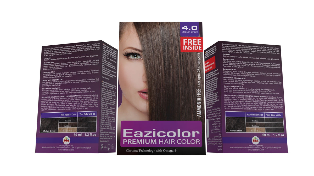 Eazicolor Eazicolor Professional Tube - 4.0 Medium Brown | Buy Online in Pakistan at Cosmia.pk
