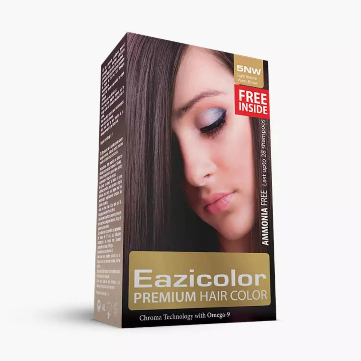 Eazicolor Eazicolor Professional Tube - 5NW Light Natural Warm Brown | Buy Online in Pakistan at Cosmia.pk
