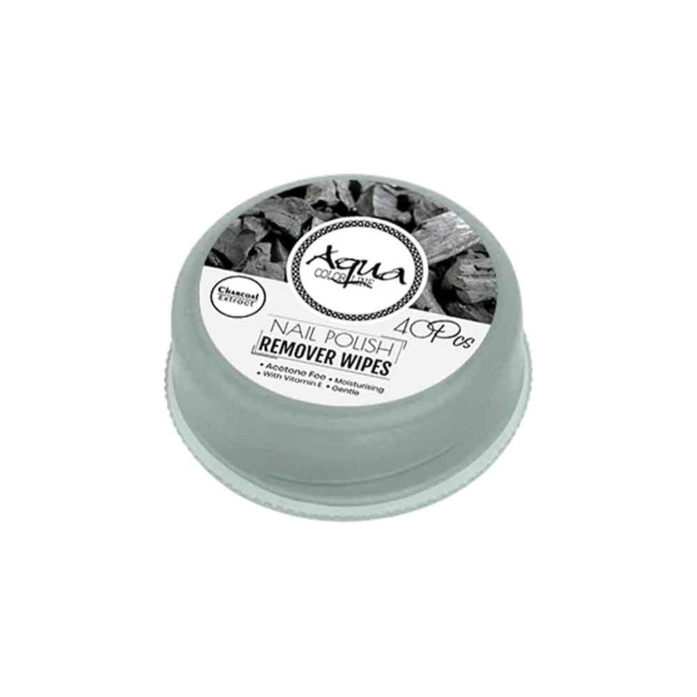 Aqua Color Line Aqua Color Line Nail polish Remover Pad 40 Pieces - Charcoal | Buy Online in Pakistan at Cosmia.pk