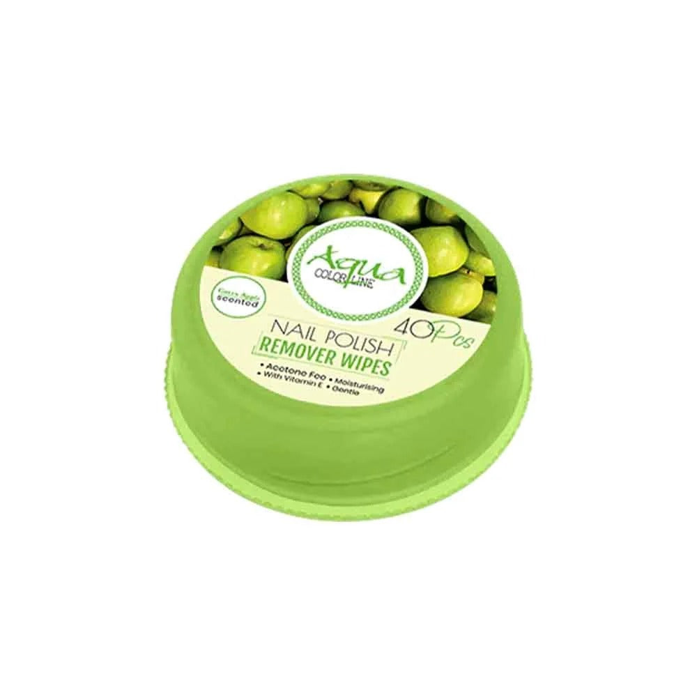 Aqua Color Line Aqua Color Line Nail polish Remover Pad 40 Pieces - Green Apple | Buy Online in Pakistan at Cosmia.pk