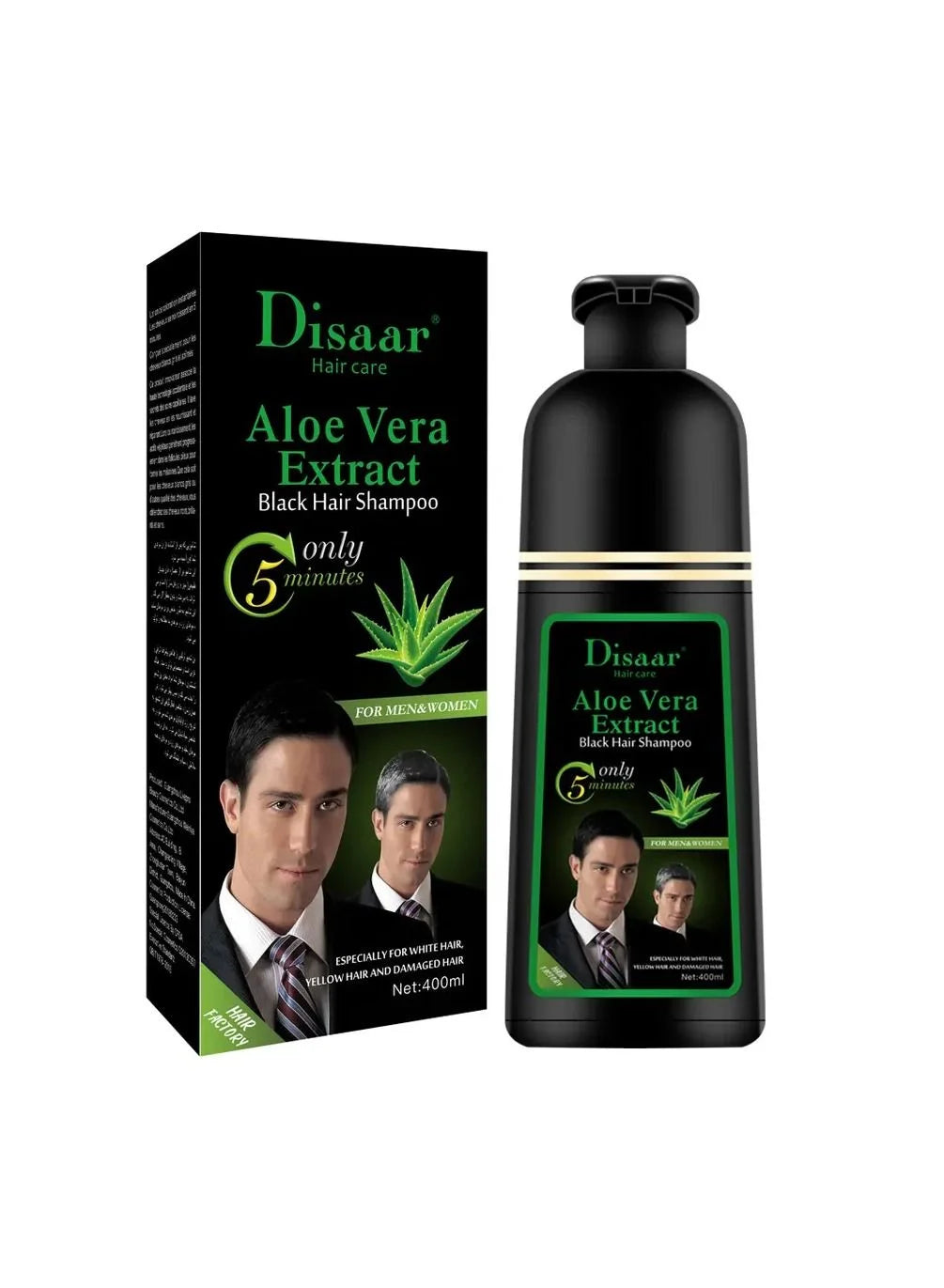 Disaar Aloe Vera Extract Hair Shampoo - 400ml - Black shade variant product image