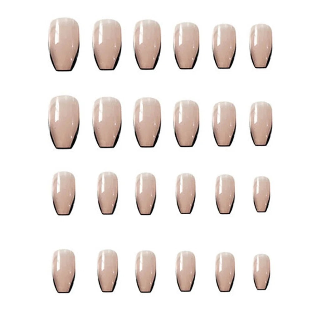 Cosmia.pk 24 Pieces Casual Press On Artifical Nails - Beige | Buy Online in Pakistan at Cosmia.pk