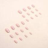 Cosmia.pk 24 Pieces Casual Press On Artifical Nails - Light Pink | Buy Online in Pakistan at Cosmia.pk
